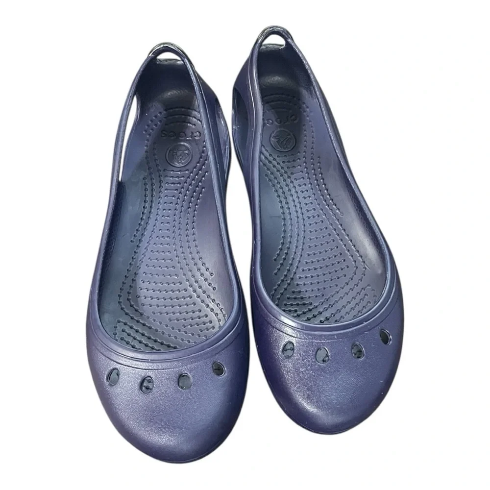 CROCS Kadee ballet flats in navy blue size 6
